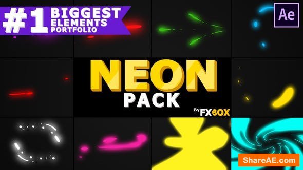 Videohive Neon Shape Elements | After Effects