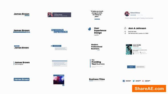 Videohive 20 Classic Corporate Titles