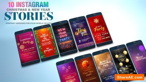Videohive Christmas and New Year I Instagram Stories