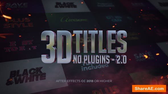 Videohive 3D Titles - No Plugins 2.0 Videohive 3D Titles - No Plugins 2.0