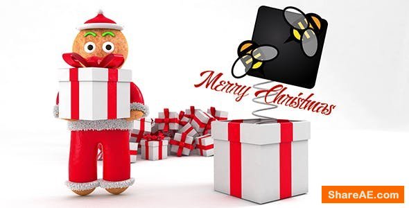 Videohive Christmas Greeting With Gingerbread Videohive Christmas Greeting With Gingerbread