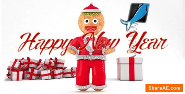 Videohive Happy New Year with Gingerbread Videohive Happy New Year with Gingerbread