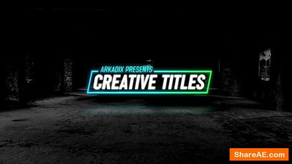 Videohive Creative Titles 4k Videohive Creative Titles 4k