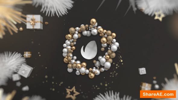 Videohive Gold Christmas Logo 21098299