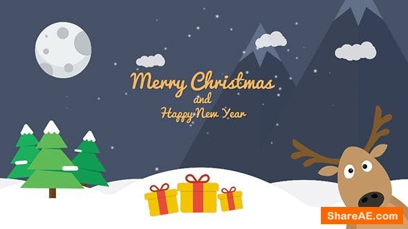 Videohive Cartoon Christmas Postcard 02