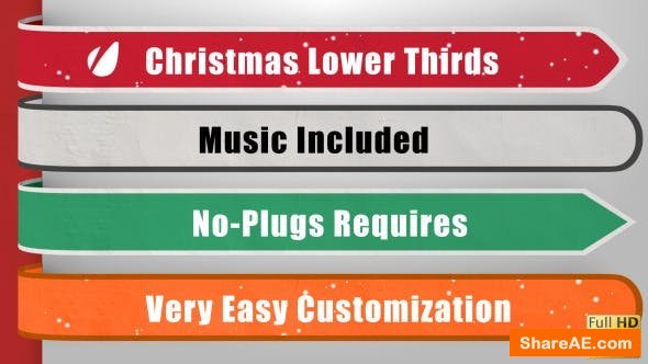 Videohive Christmas Lower Thirds Videohive Christmas Lower Thirds