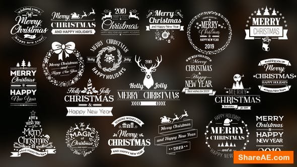 Videohive Twenty Christmas Badges