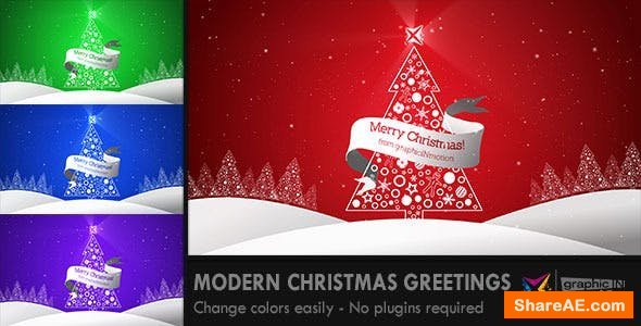 Videohive Modern Christmas Greetings Videohive Modern Christmas Greetings
