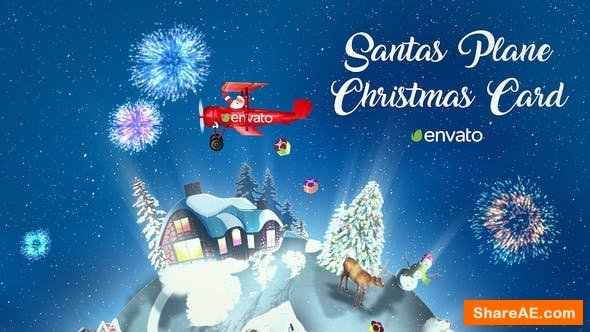 Videohive Santas Plane Christmas Card | After Effects Template Videohive Santas Plane Christmas Card | After Effects Template