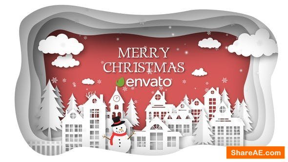 Videohive Christmas Paper Town Wishes Videohive Christmas Paper Town Wishes