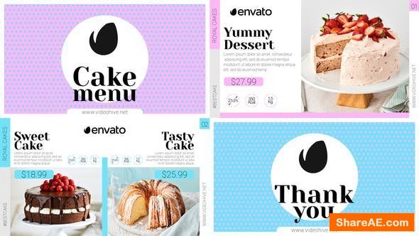 Videohive Elegant Cake Menu Videohive Elegant Cake Menu