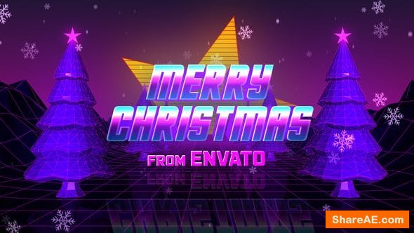 Videohive Retro 80s Christmas Wishes Videohive Retro 80s Christmas Wishes