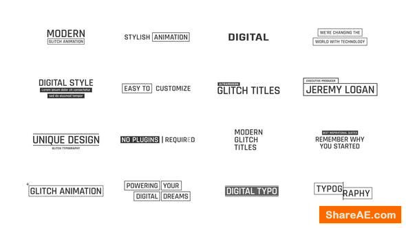 Videohive Digital Glitch Titles 25393948