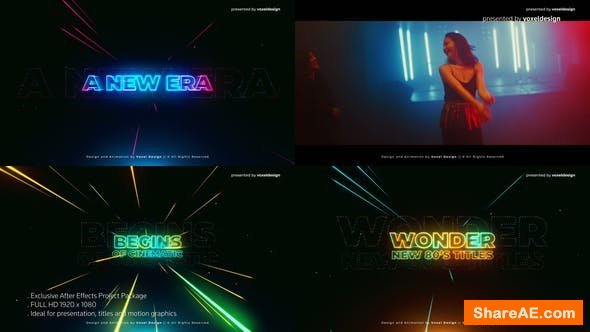 Videohive Wonder 80's Cinematic Titles Videohive Wonder 80's Cinematic Titles