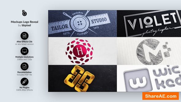 Videohive Mockups Logo Reveal