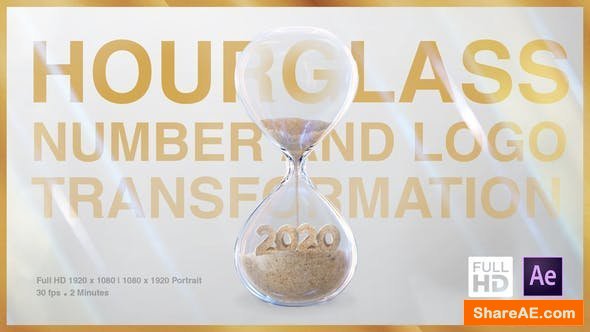 Videohive Hourglass Number and Logo Transformation Videohive Hourglass Number and Logo Transformation