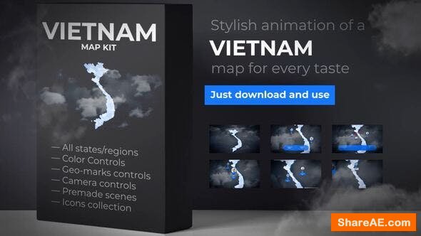 Videohive Vietnam Map - Socialist Republic of Vietnam Map Kit Videohive Vietnam Map - Socialist Republic of Vietnam Map Kit