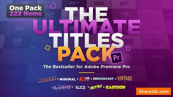 Videohive The Ultimate Titles Pack - Premiere Pro Videohive The Ultimate Titles Pack - Premiere Pro