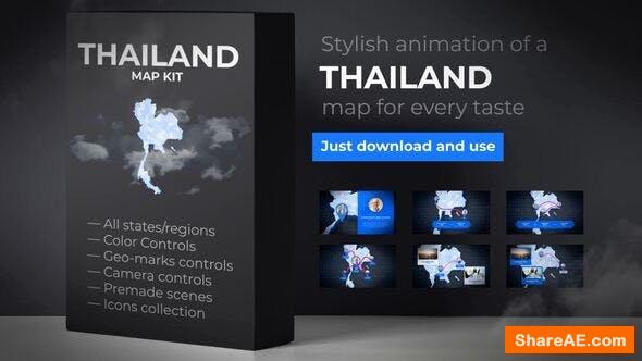 Videohive Thailand Animated Map - Kingdom of Thailand Map Kit Videohive Thailand Animated Map - Kingdom of Thailand Map Kit