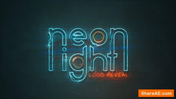 Videohive Grunge Neon Logo Videohive Grunge Neon Logo