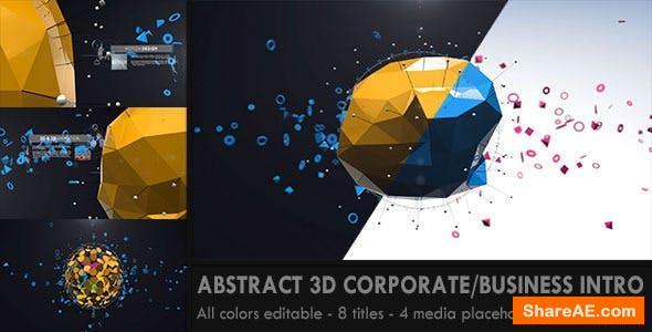Videohive Abstract 3D Corporate Business Intro Videohive Abstract 3D Corporate Business Intro