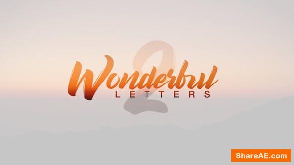 Videohive Wonderful Letters 2 Videohive Wonderful Letters 2