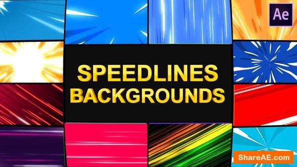 Videohive Speedlines Backgrounds | After Effects