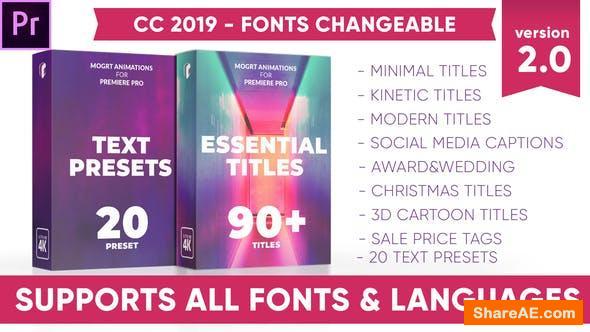 Videohive Essential Titles Pack - Premiere Pro Videohive Essential Titles Pack - Premiere Pro
