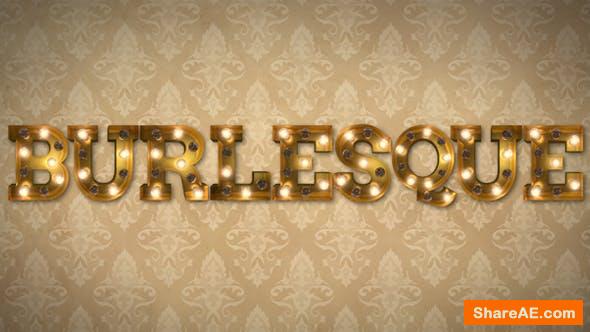 Videohive Burlesque Light Bulb Letters