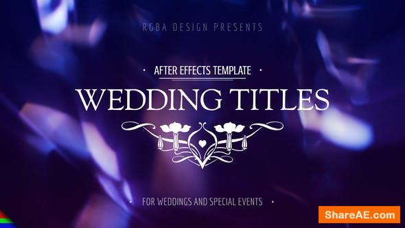Videohive Wedding Titles 21649618