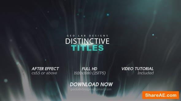 Videohive Distinctive Titles l Particles Lights Titles l Lines Waves Titles