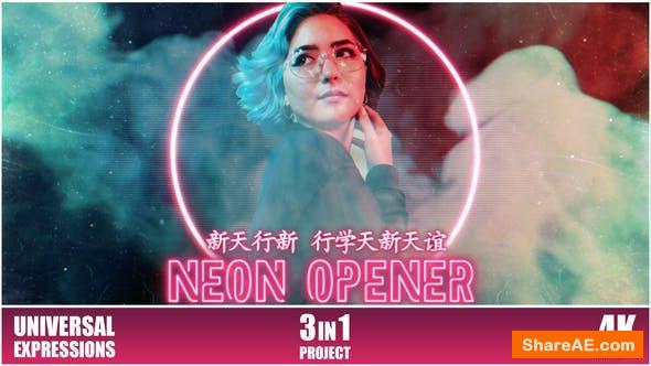 Videohive Neon Opener 26243256 Videohive Neon Opener 26243256
