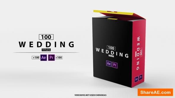 Videohive 100 Wedding Titles of Love