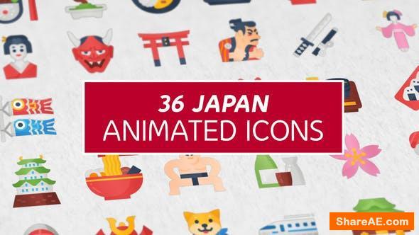 Videohive 36 Japan Icons Videohive 36 Japan Icons