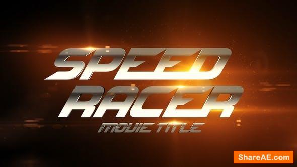 Videohive Movie Title - Speed Racer Videohive Movie Title - Speed Racer