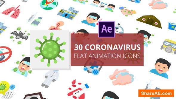 Videohive Coronavirus Flat Animation Icons | After Effects Videohive Coronavirus Flat Animation Icons | After Effects