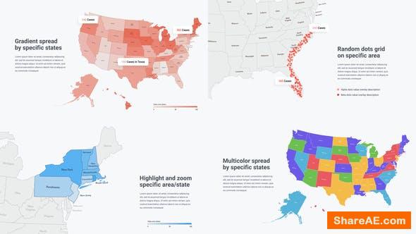 Videohive USA Map Infographics