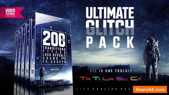 Ultimate Glitch Pack: Transitions, Titles, Logo Reveals, Sound FX - Premiere Pro