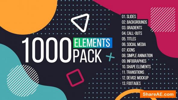 1000 Elements. Graphics Tool Pack - Motion Array